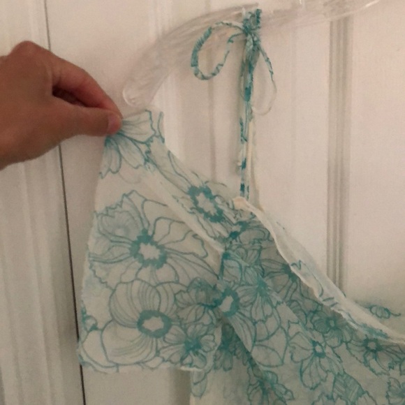 lux off-shoulder sheer shirt - Picture 2 of 3